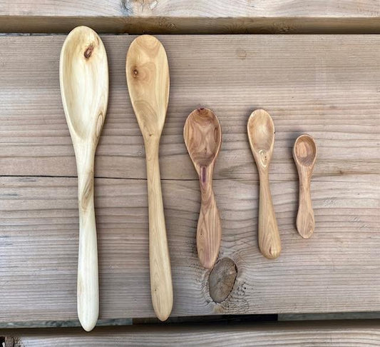Two Set of Wooden Decorative Spoons