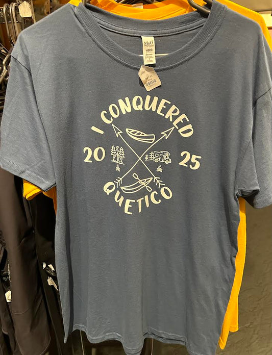 indigo Blue Soft Touch "I Conquered Quetico" T-Shirts