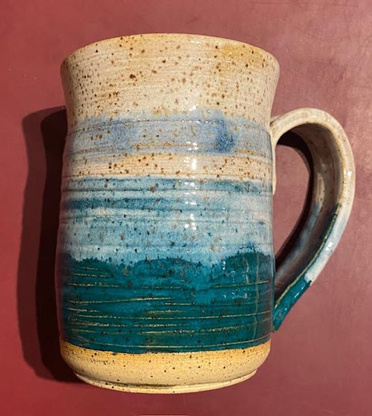 Pottery made locally from Thunder Bay with sea/ ocean colors