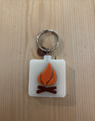 Orange Campfire Keychain